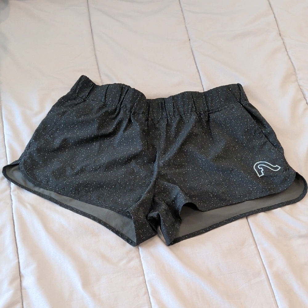 Women's Black Speckled Athletic Shorts